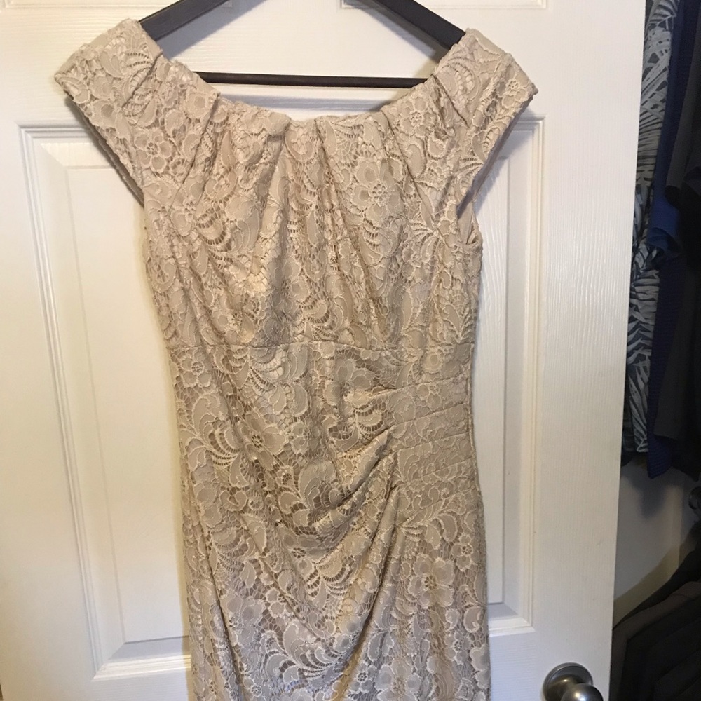 Cream lace formal dress. Size 8